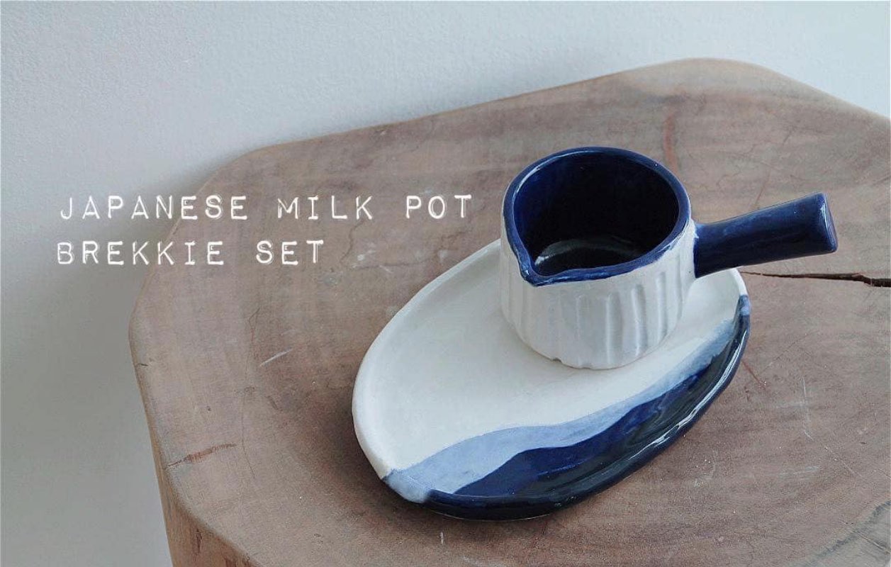 Japanese milk pot brekkie set